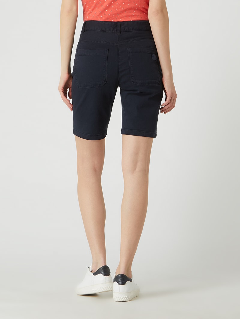 Jeansshorts mit Stretch-Anteil Modell 'Nulley' in marineblau