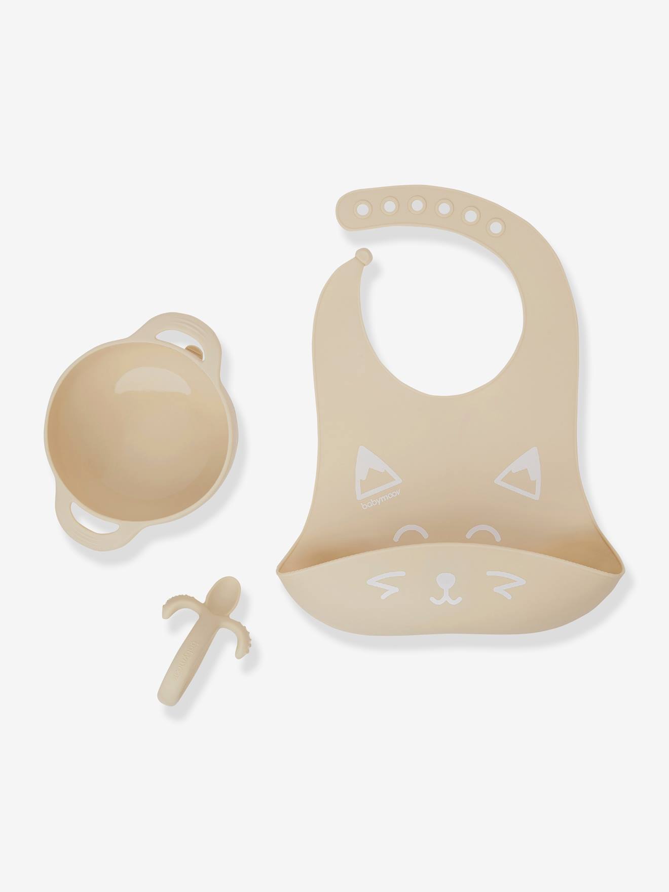 Kit repas silicone BABYMOOV First’Isy beige (renard)