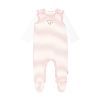 Set Strampler + T-Shirt langarm GOTS, rosa