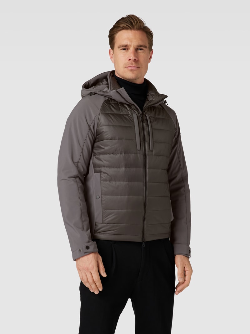 Jacke mit Steppnähten in graphit