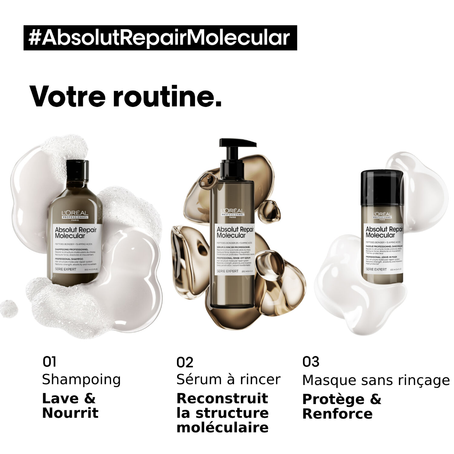 l'oréal professionnel Serie Expert Absolut Repair Molecular Shampooing sans sulfate