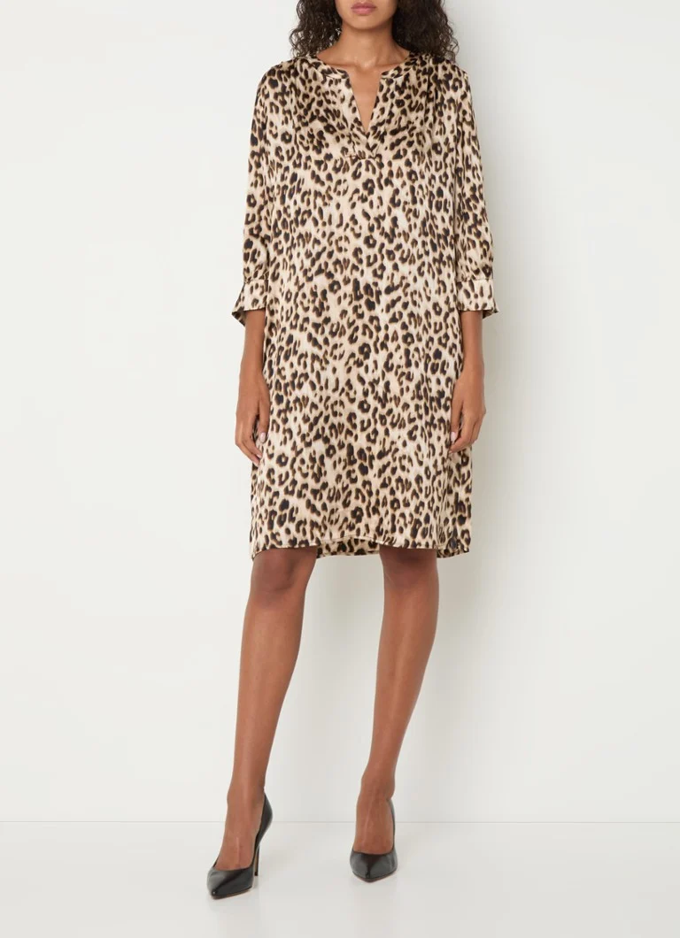 Robe tunique courte Gerry Weber à imprimé léopard et poches latérales