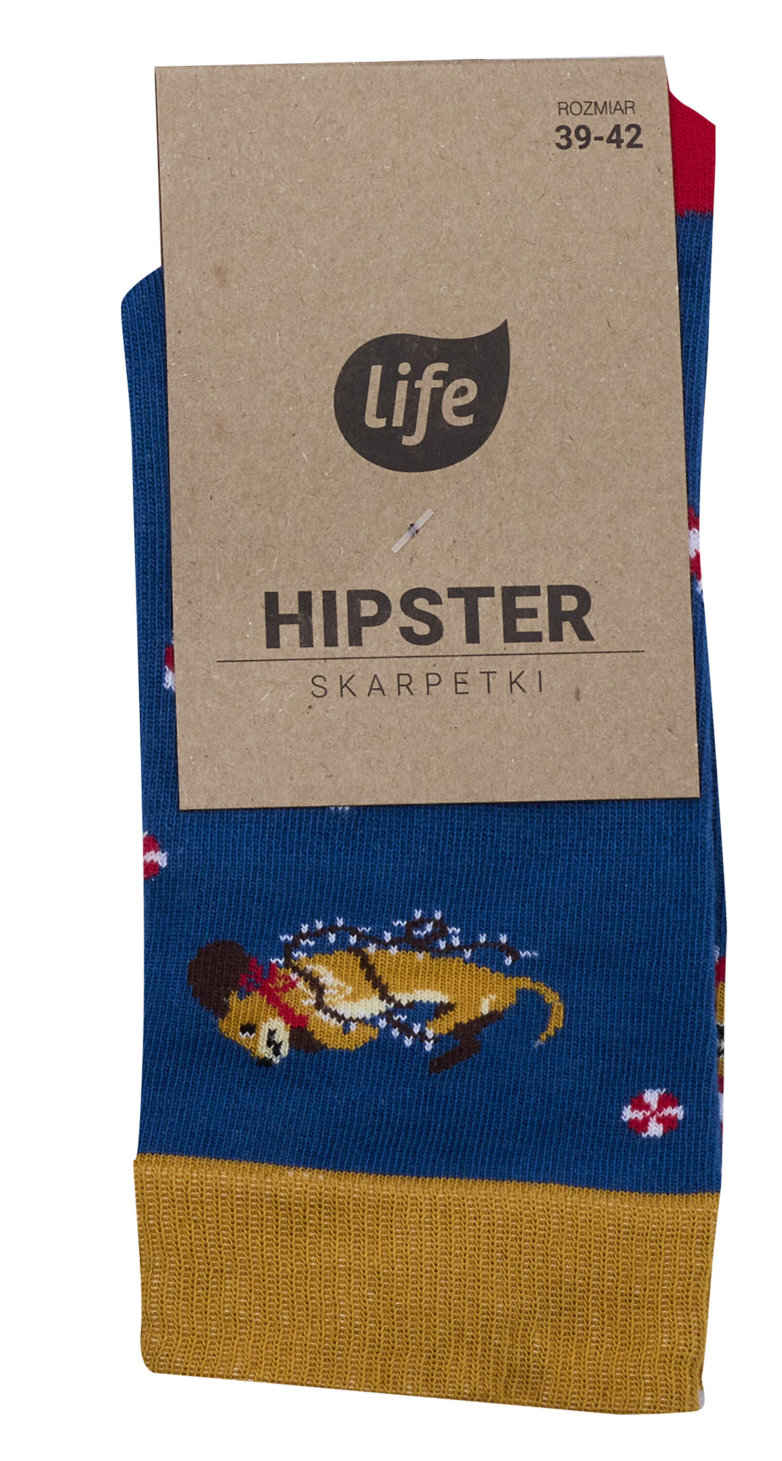 Хипстер чарапе Life са узорком јазавичара, величина 35-38