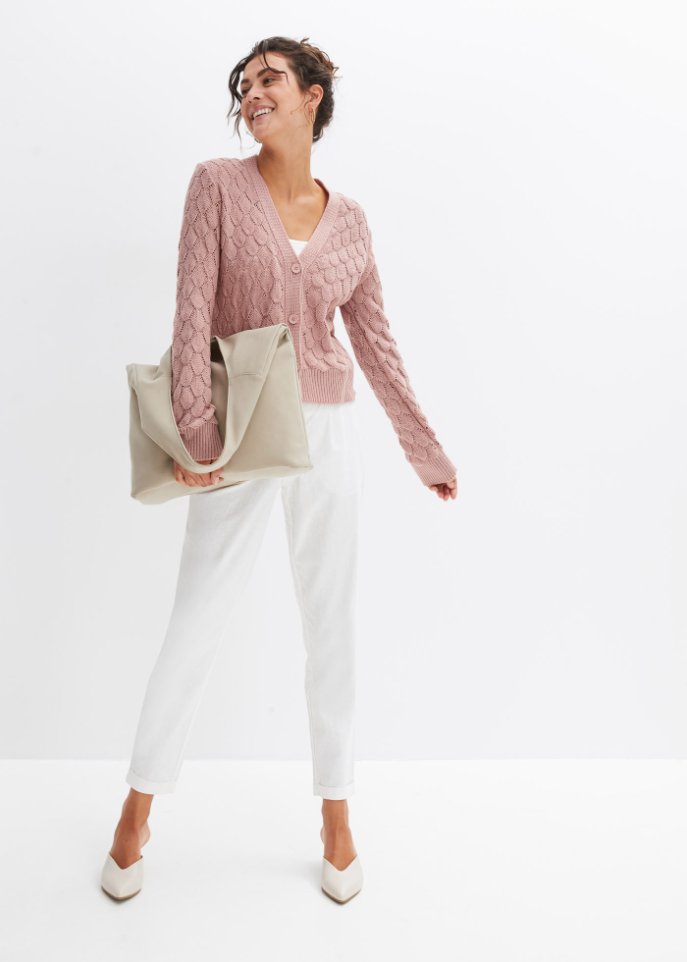 Ajour-Strickjacke
