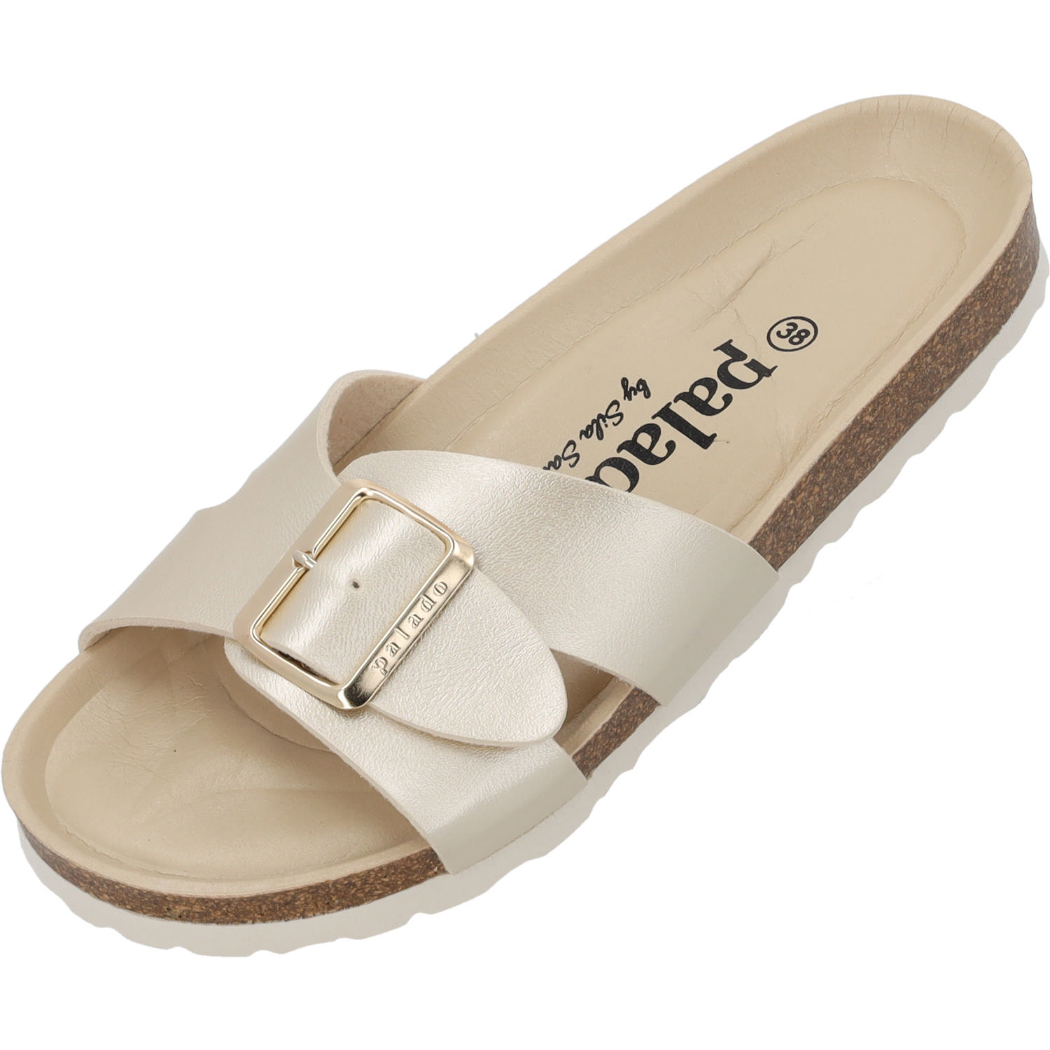 Palado Tinos BEGS by Sila Sahin, Pantoletten, Damen, Gold Metallic