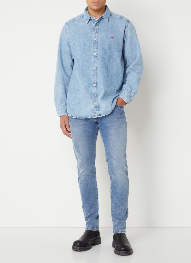 Blugi Diesel D-Strukt Slim Fit, cu spălare medie