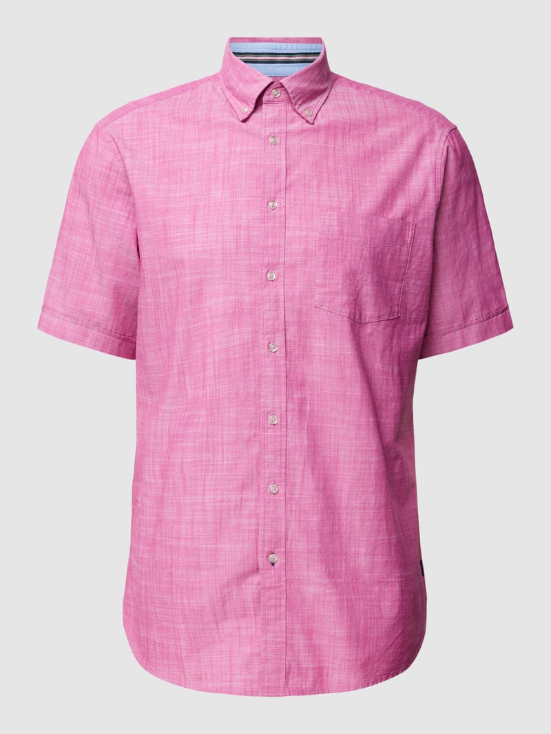 Freizeithemd mit Strukturmuster in pink
