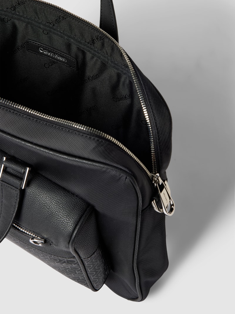 Laptoptasche mit Label-Details Modell 'ELEVATED' in schwarz