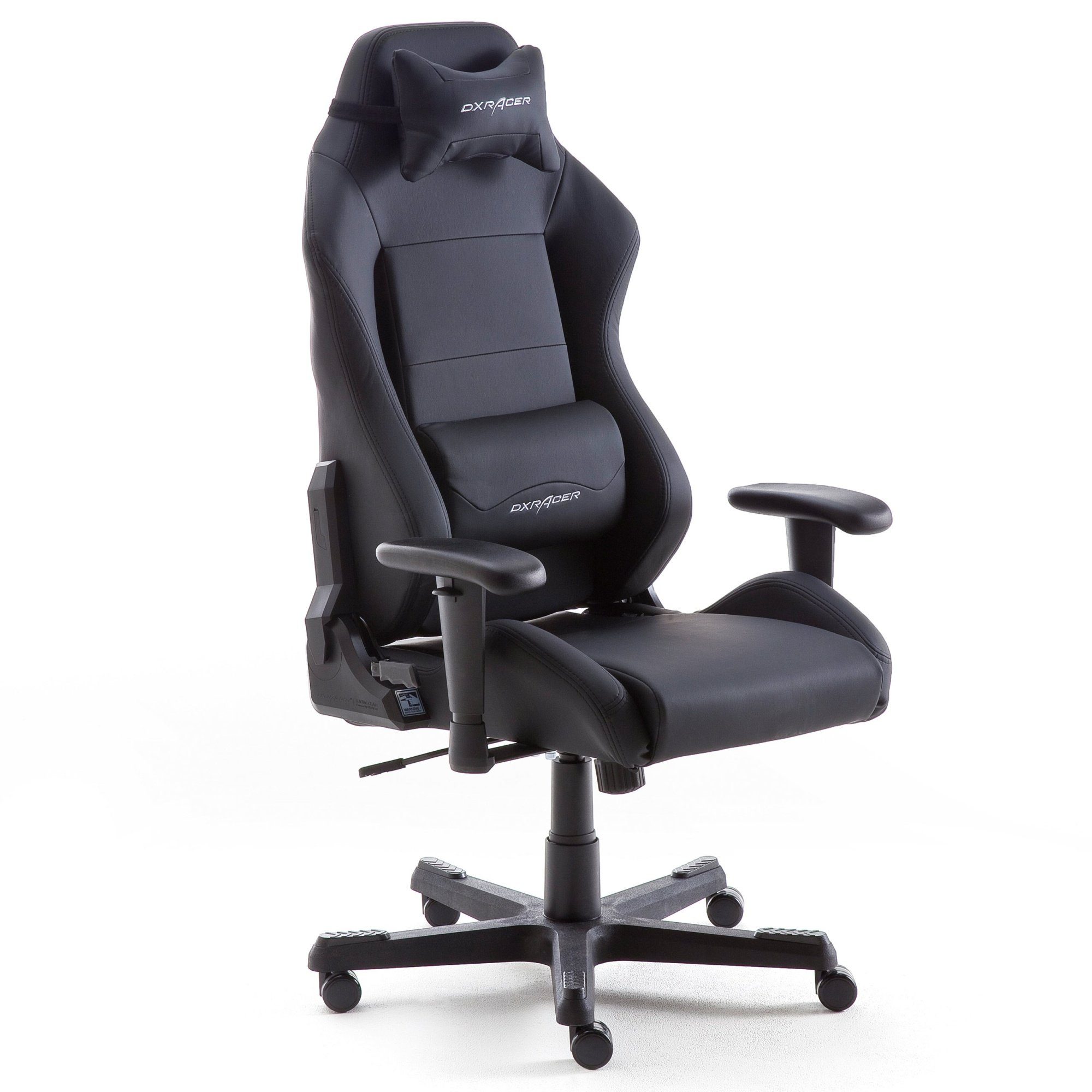 Raburg Chefsessel DX-RACER, RACER 3, SCHWARZ, Gaming-Racingstuhl, Gestell SCHWARZ, ergonomisch, 360° drehbar, mit Gaslift, Sitzhöhe 43-52 cm, mit Armlehnen, Wippfunktion bis 135°, bis 110 kg belastbar