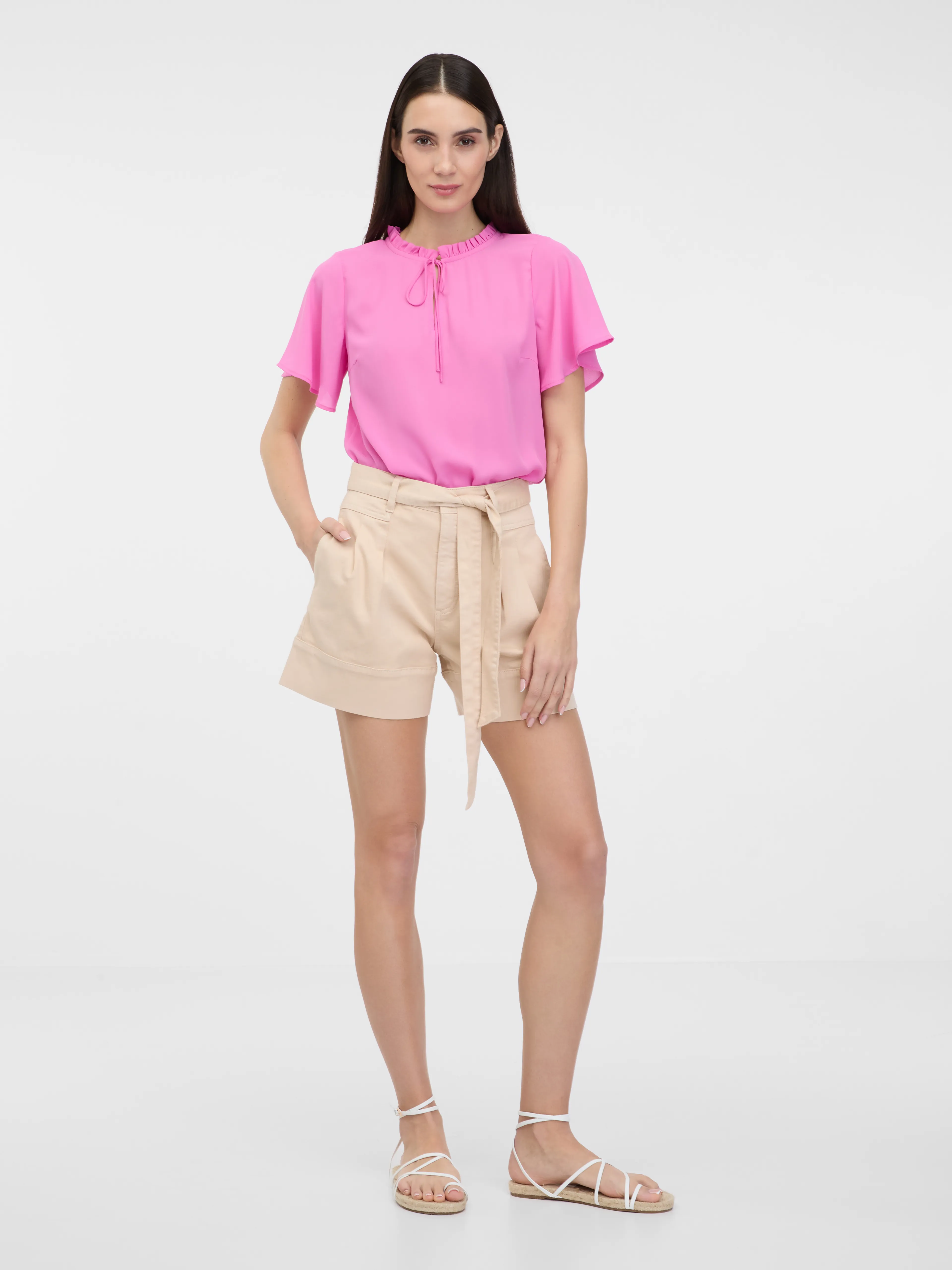 Beige Damen-Jeans-Shorts ORSAY