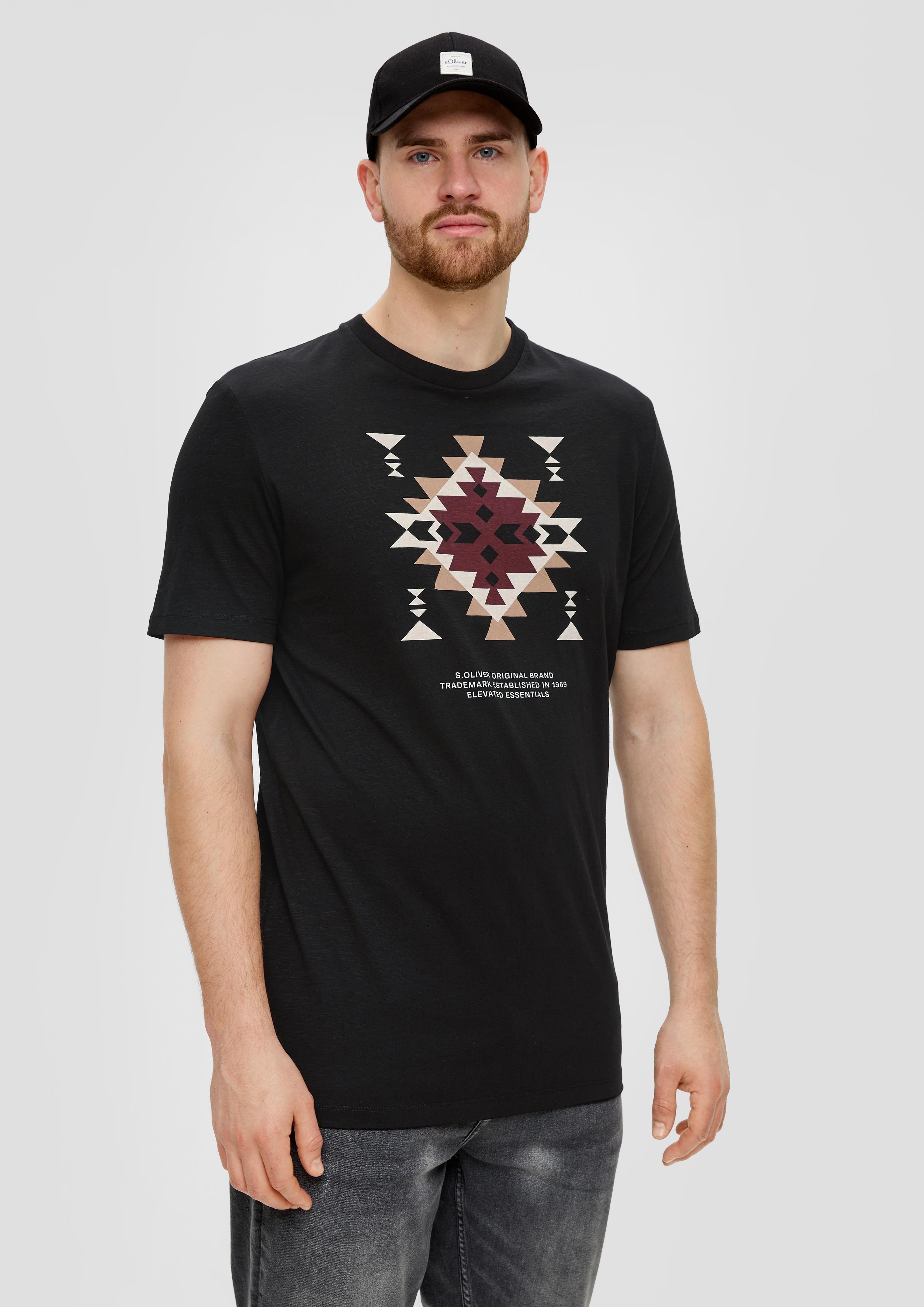 Baumwollshirt mit Flammgarnstruktur  2143321-99D1