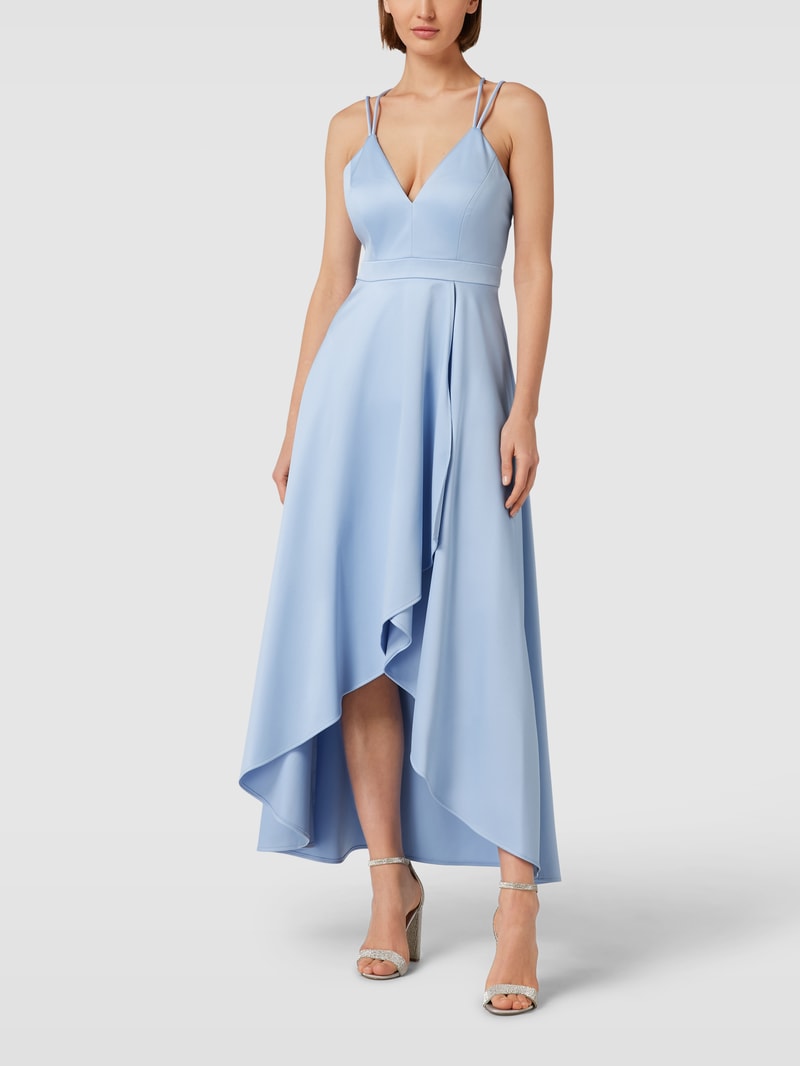 Abendkleid mit Herz-Ausschnitt in bleu