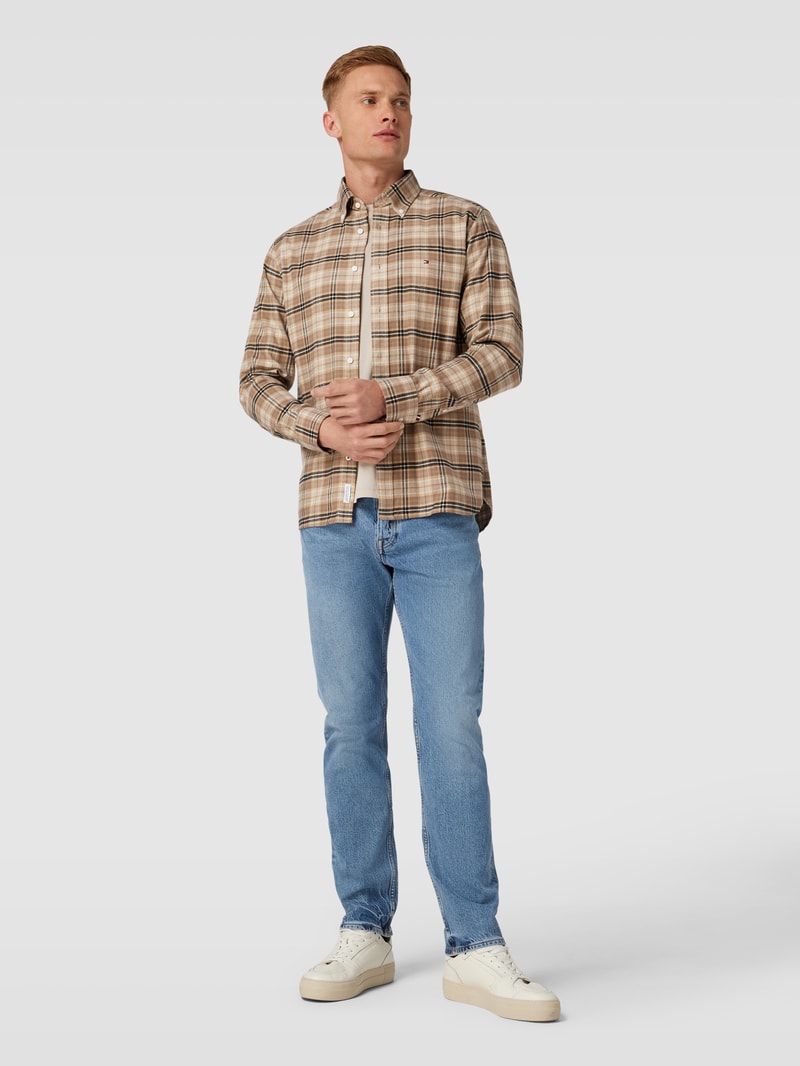 Freizeithemd mit Tartan-Karo in khaki