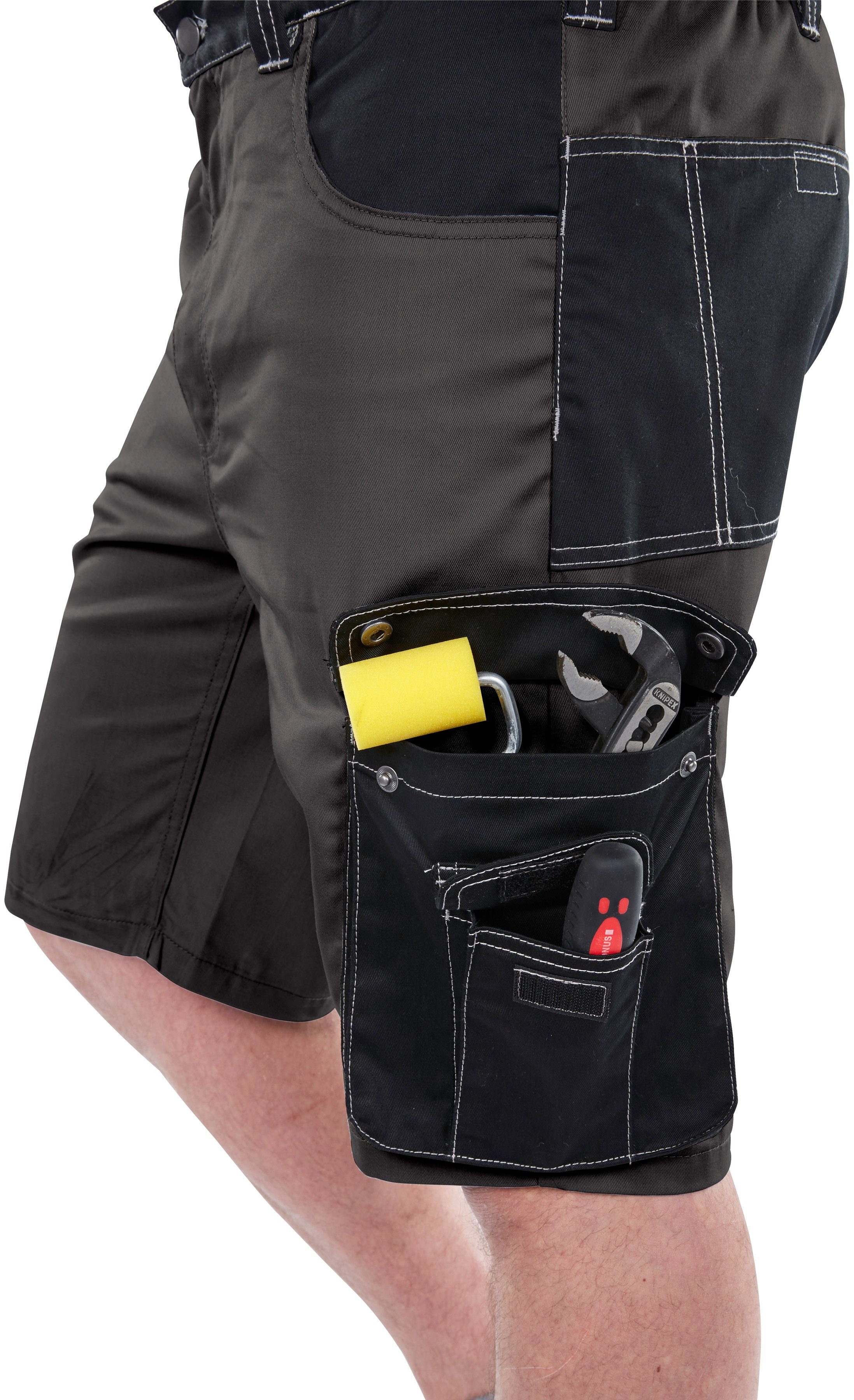 Northern Country Arbeitsshorts Worker mit elastischem Bund, 8 praktischen Taschen, robuste Qualität