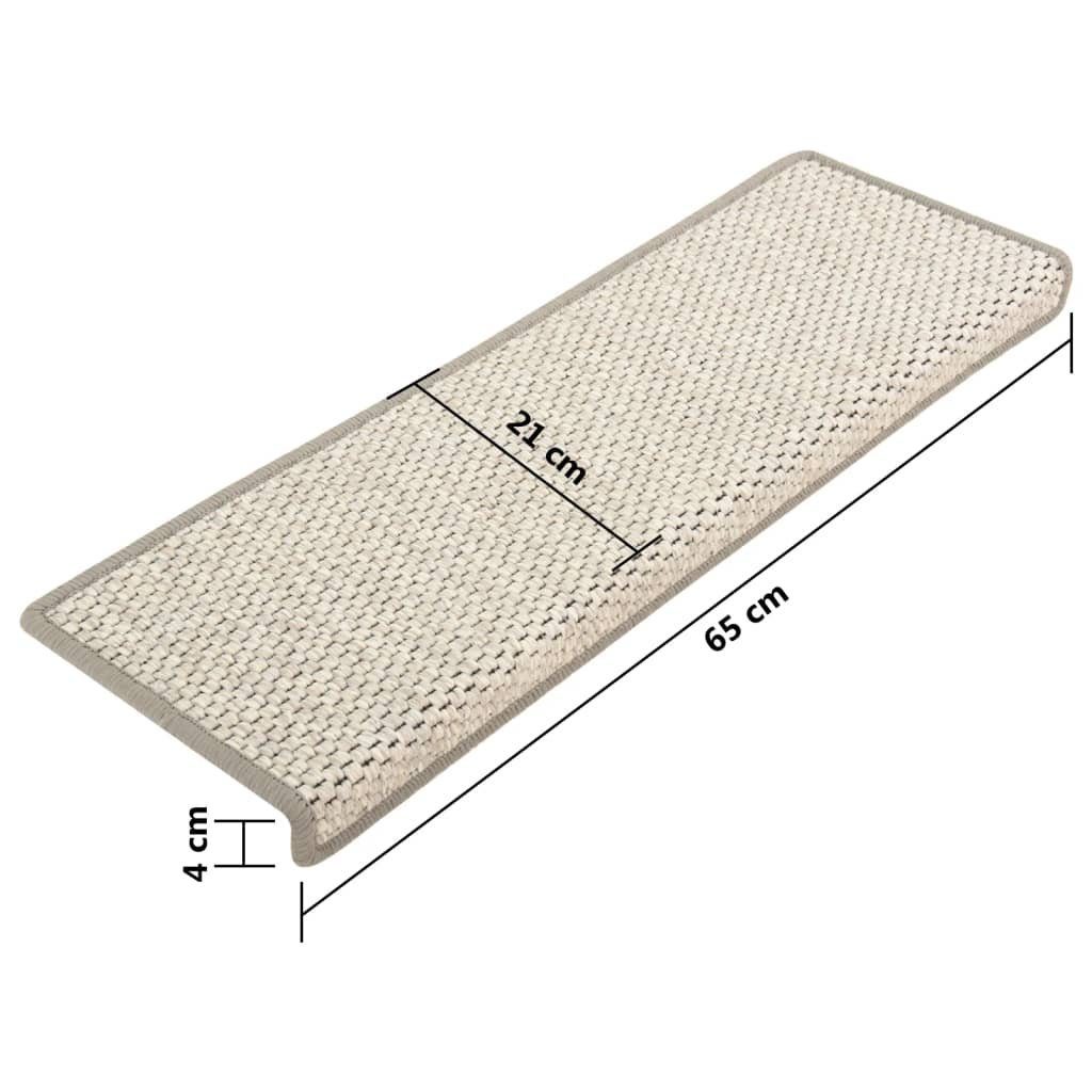 Stufenmatte Treppenmatten Selbstklebend Sisal-Optik 15 Stk. 65x21x4 cm, vidaXL, Andere, Höhe: 0.53 mm