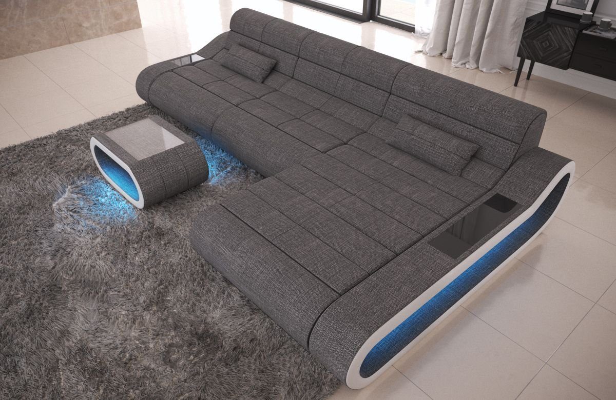 Sofa Dreams Ecksofa Stoff Couch Polster Sofa Concept L Form Stoffsofa, Designersofa mit ergonomischer Rückenlehne