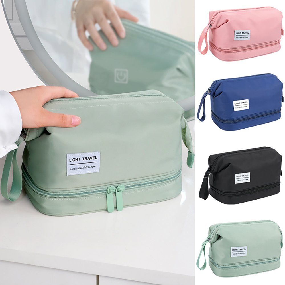Geborgenheit Kosmetiktasche Kapazität Kosmetiktasche Damen (Kosmetik Reise Täschchen Kosmetikbeutel mit fächern, 1-tlg., Schminktasche Federmäppchen), Mäppchen Make Up Bag