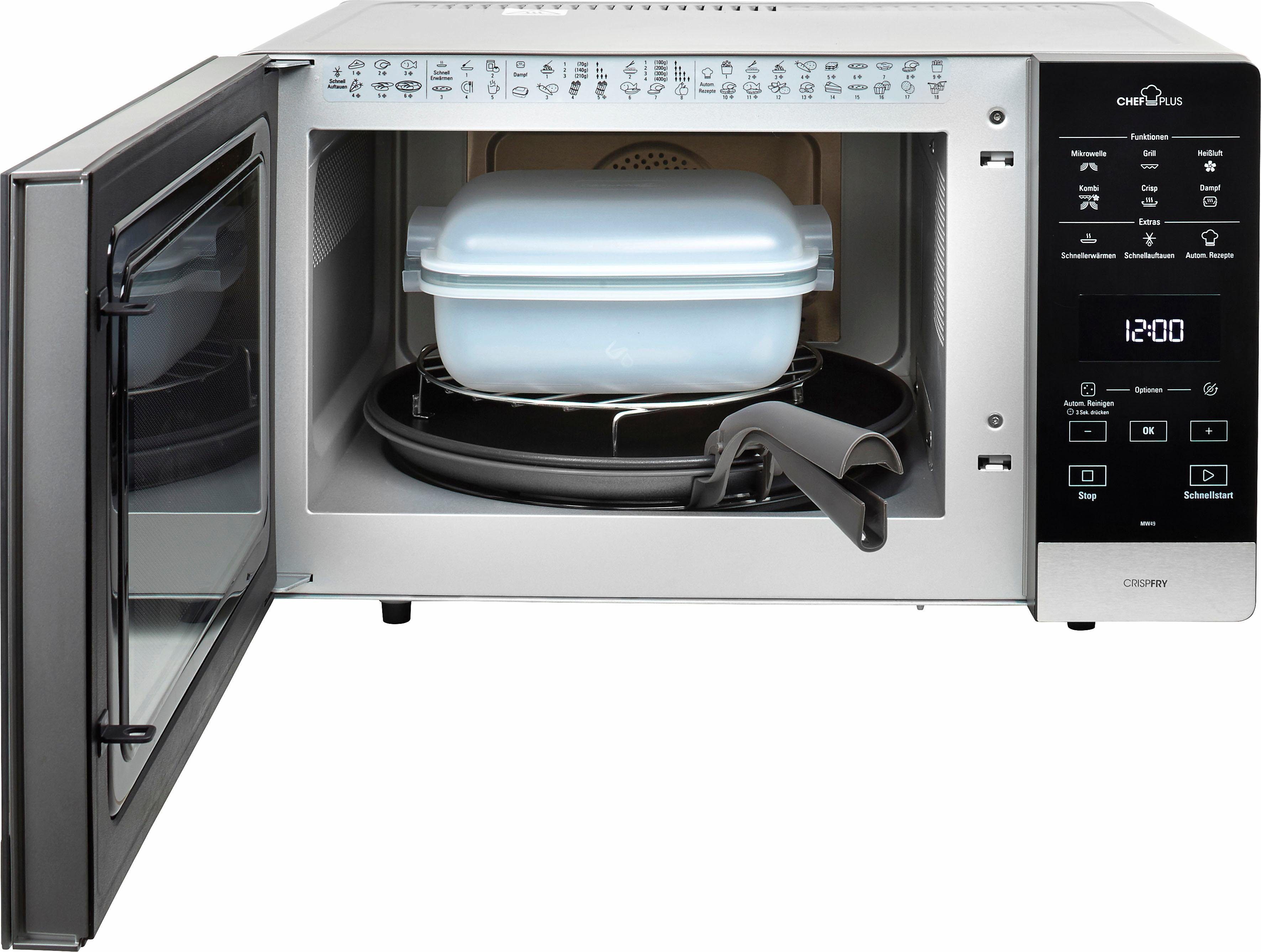 BAUKNECHT Mikrowelle MW 49 SL, Grill und Heißluft, 25 l