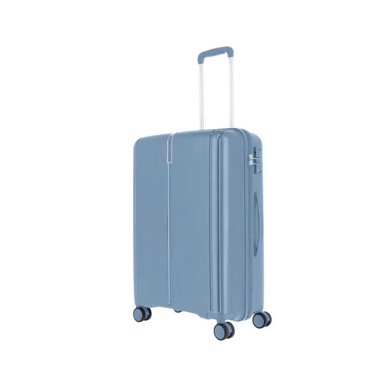 Travelite VAKA Trolley M mit 4 Rollen - Blaugrau