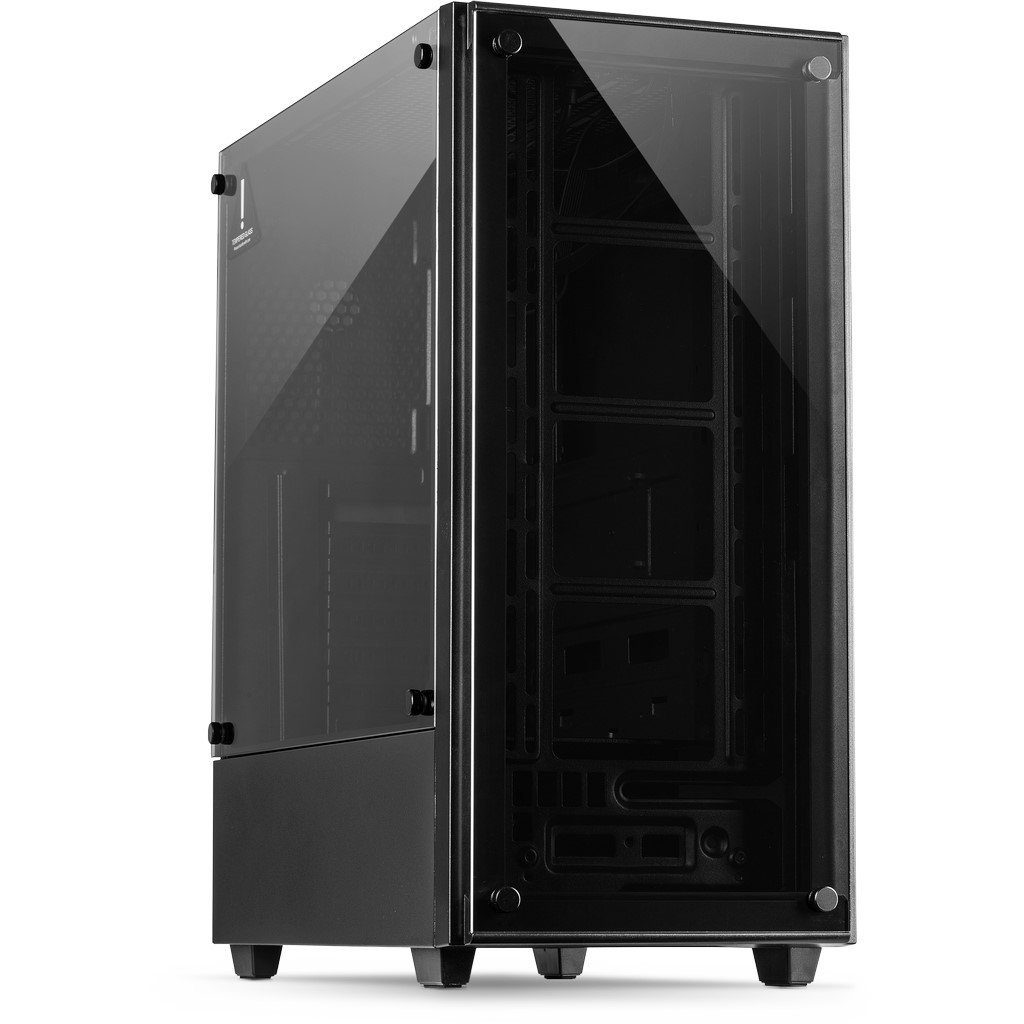 Inter-Tech Workstation 12 Core, 128GB RAM, M.2 SSD Glas Business-PC (Intel Xeon, AMD HD5450, 1000 GB SSD)