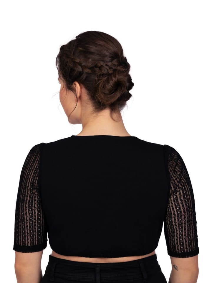 Edelnice Dirndlbluse Kassandra in schwarz günstig kaufen