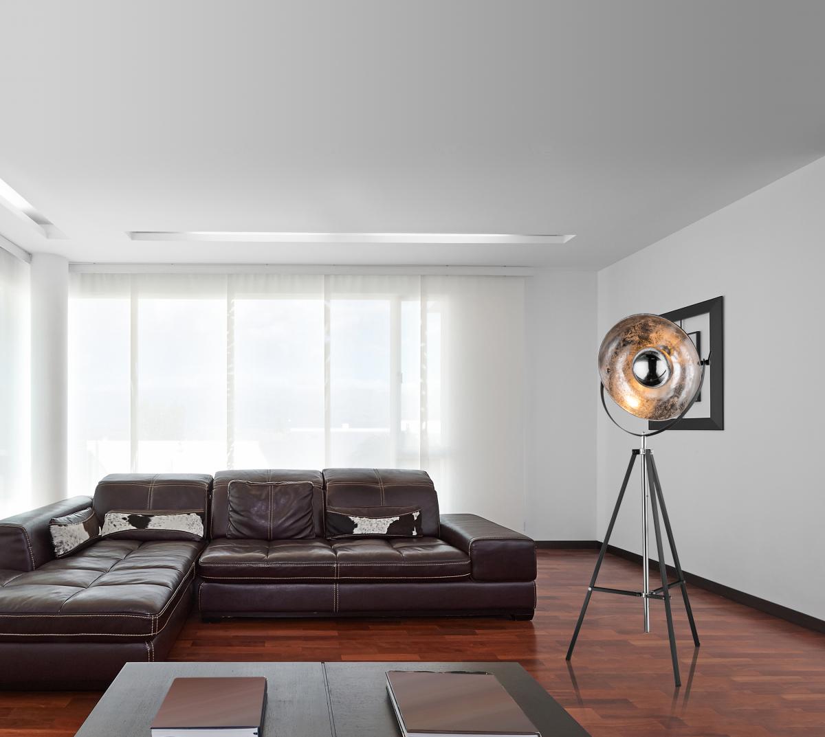 Globo Lighting - XIRENA - Stehleuchte Metall grau, 1x E27
