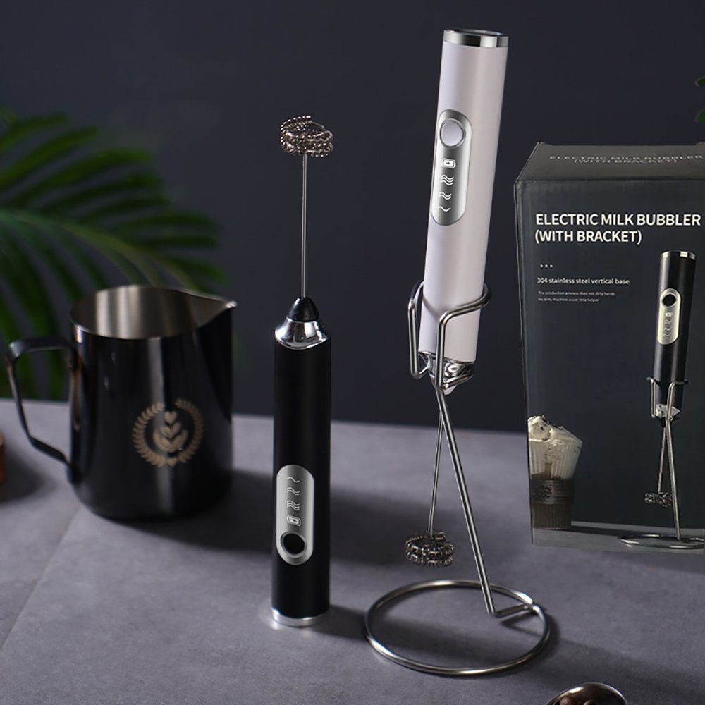 Blusmart Milchaufschäumer Elektrischer Doppel & Ballonquirl, 1 W, 3 Geschwindigkeiten Kaffeeaufschäumer