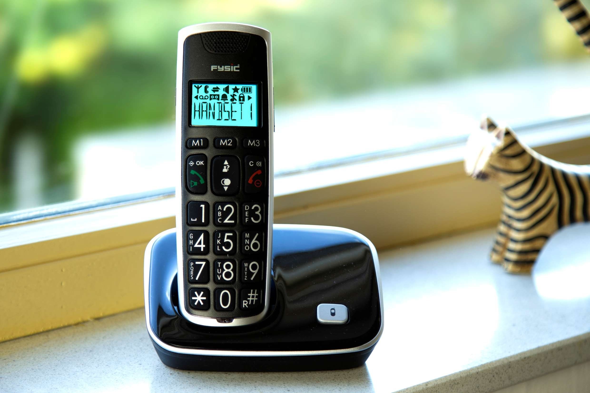 Fysic FX-6020 Schnurloses DECT-Telefon (Mobilteile: 2, Hörgerätkompatibel, große Tasten, großes Display)