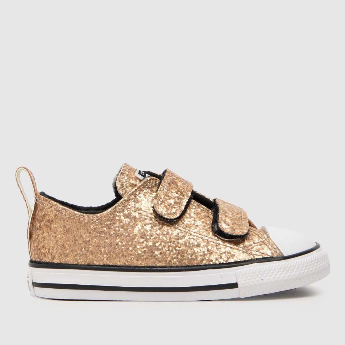 Converse guldfärgade all star lo 2v glitter flickor småbarnsskor