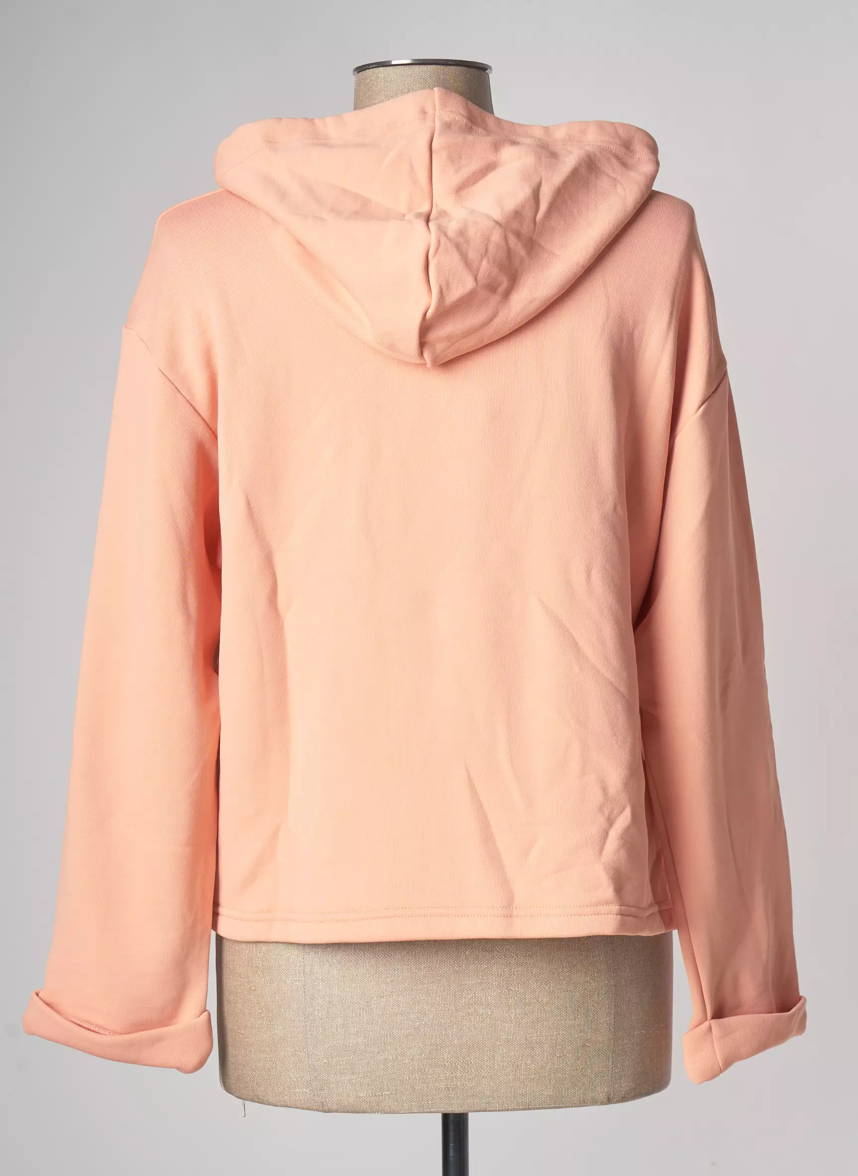 Lazy   Cosy Sweat Capuche Femme couleur orange