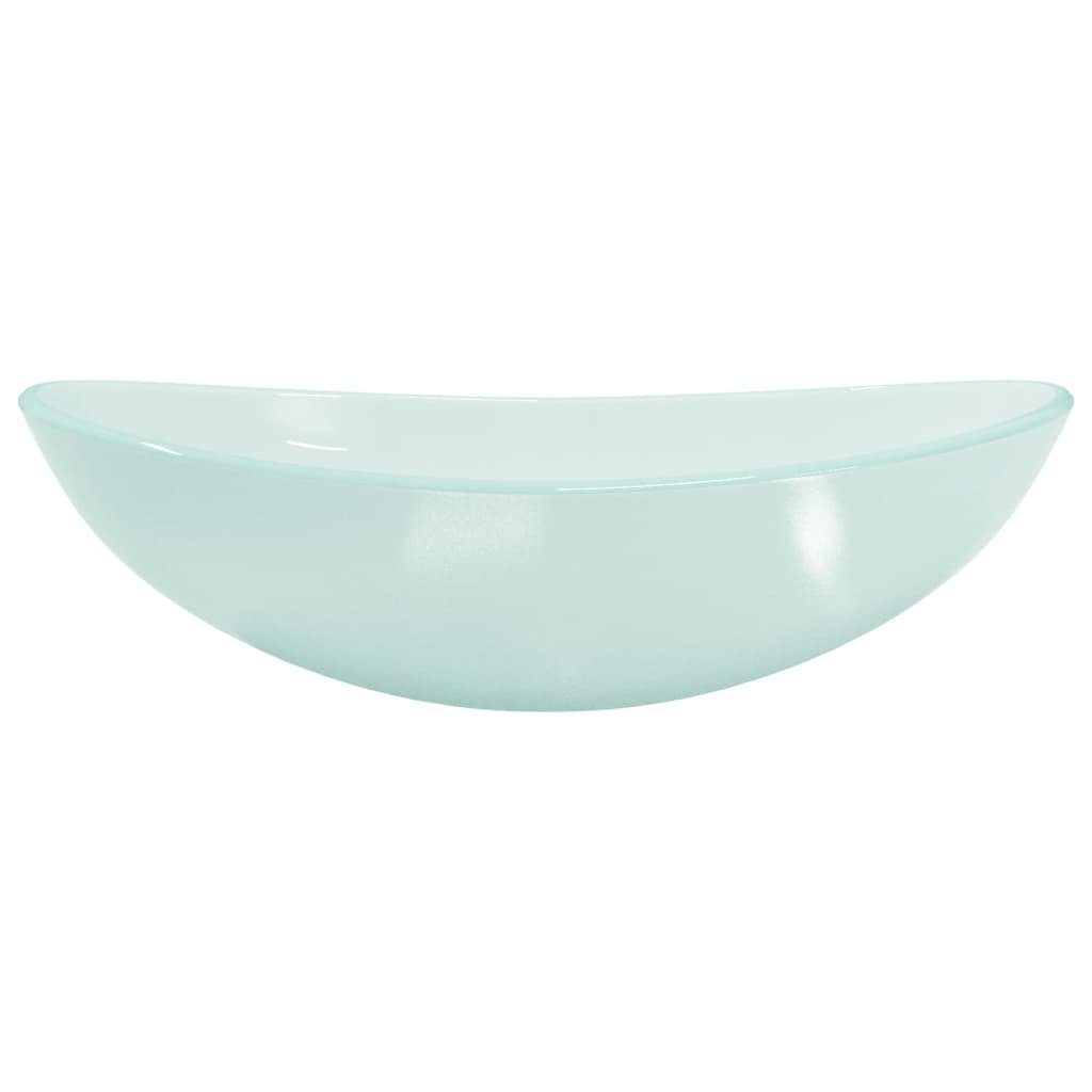 vidaXL Waschbecken Waschbecken Aufsatzwaschbecken Bad Hartglas 54,5x35x15,5 cm Matt