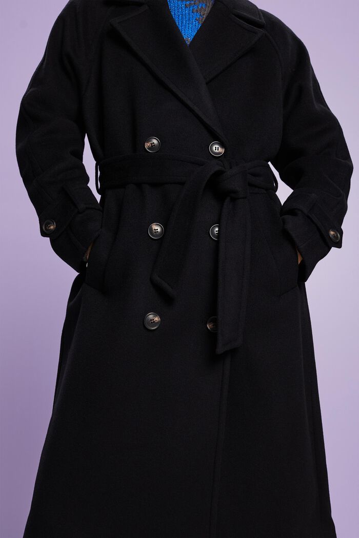 Trenchcoat aus Wolle und Kaschmir