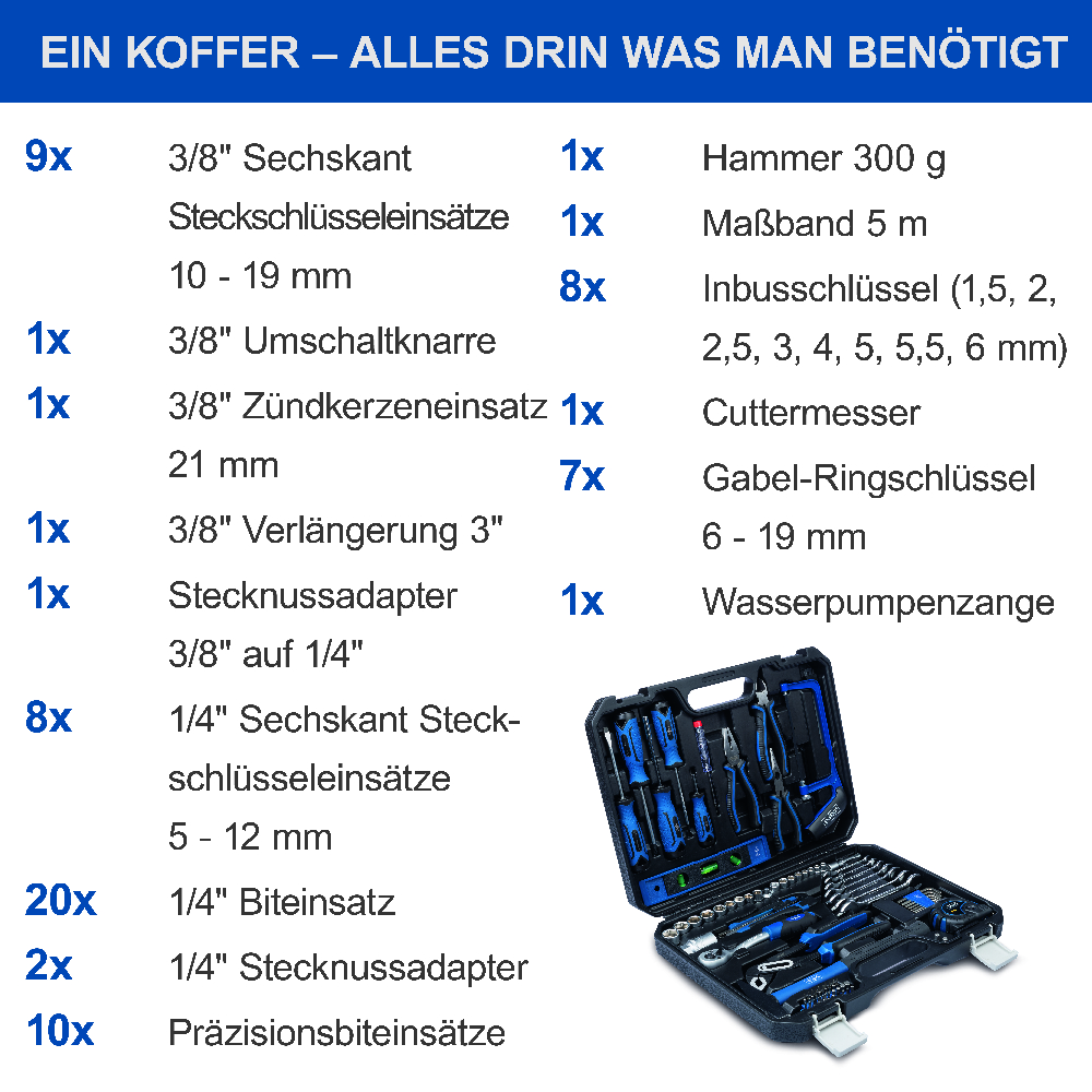 Scheppach Werkzeugkoffer 97-tlg. WZK120