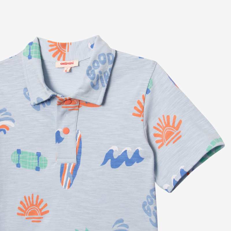Polo bébé garçon good vibes bleu Catimini