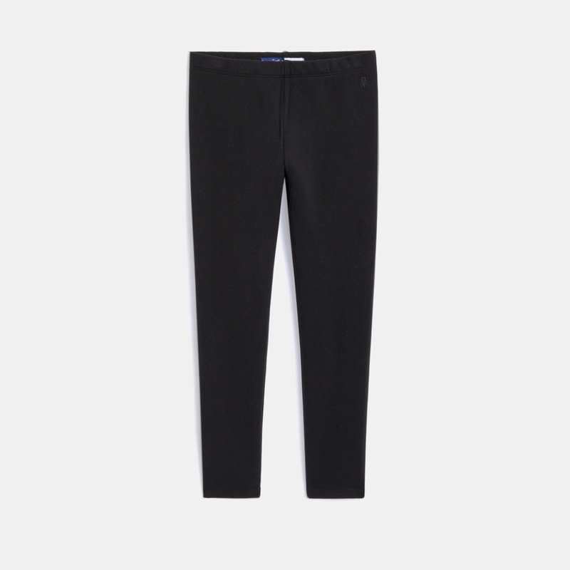 Leggings chauds unis noir fille
