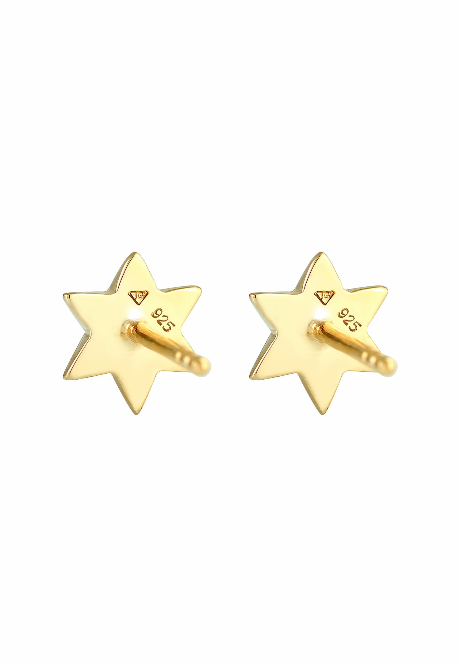 Orecchini vintage da donna Elli Star Astro con opale sintetico in argento sterling 925 placcato oro.