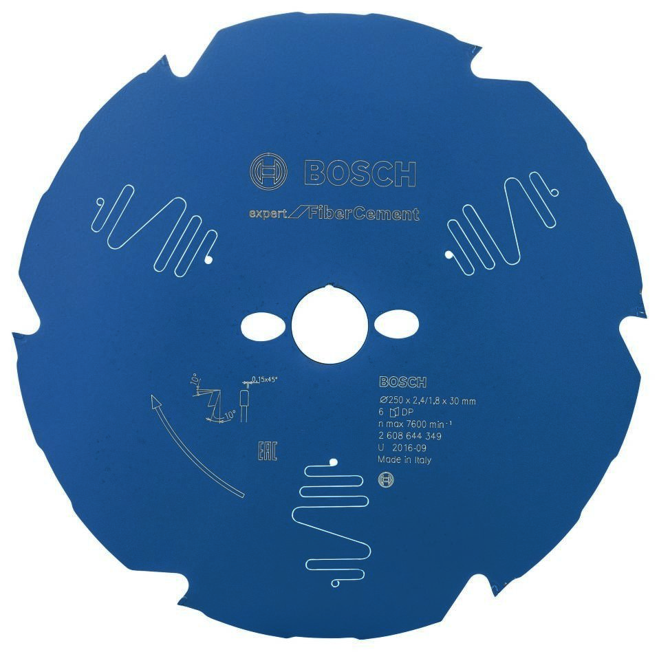 Bosch Blue Accessories 2608644349 Sirkelsagblad i hardmetall Expert for fibersement 250 x 30 x 6T