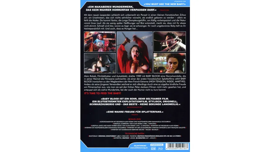 Baby Blood - 30th Anniversary Edition  (Uncut)  (inkl. Bonus-DVD)