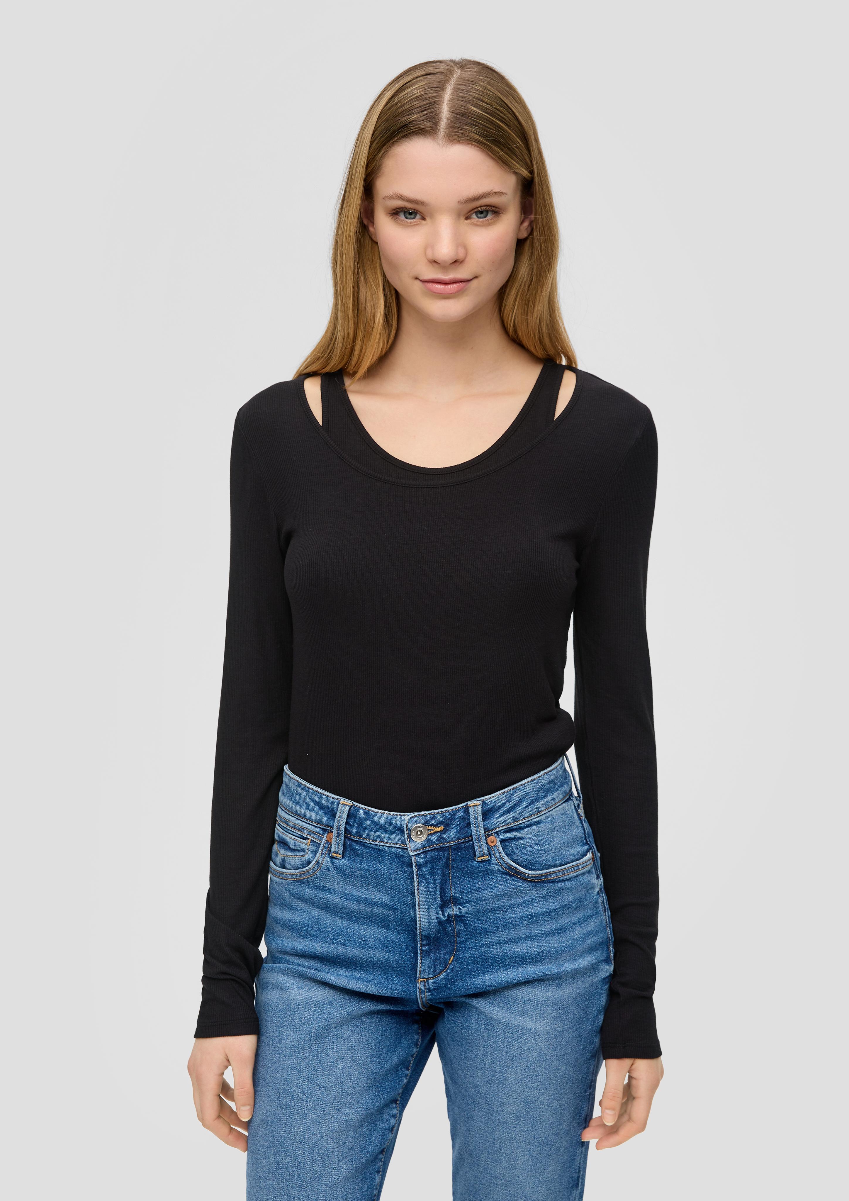 Doppellagiges Langarmshirt  2141065-9999