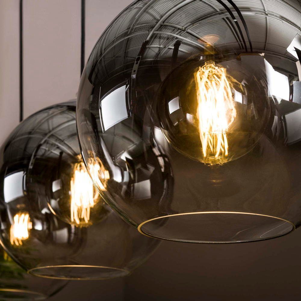 famlights Hängeleuchte, Pendelleuchte Selina in Schwarz-transparent und Altsilber E27 3-flam, keine Angabe, Leuchtmittel enthalten: Nein, warmweiss, Hängeleuchte, Pendellampe, Pendelleuchte