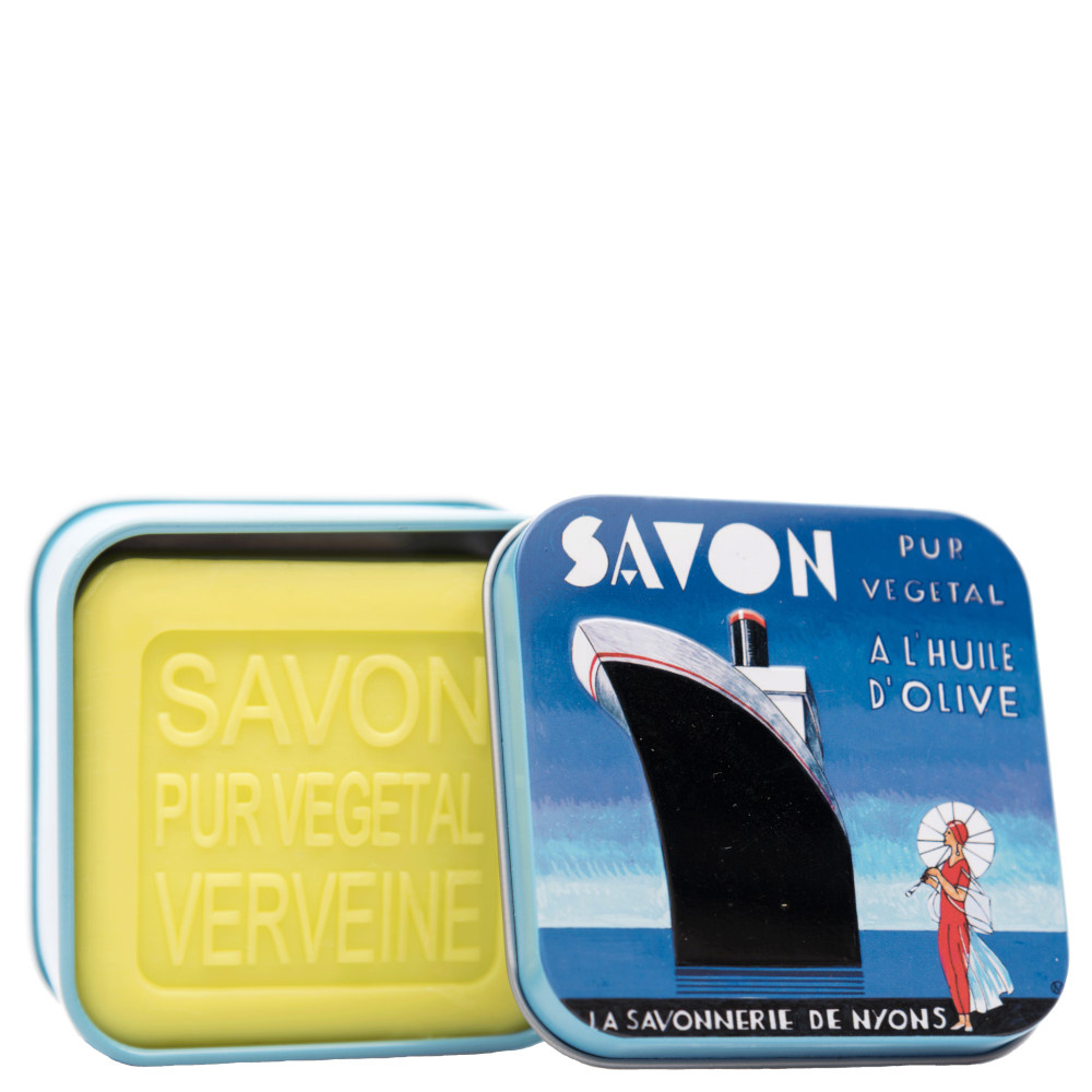La savonnerie de nyons Savon 100g Verveine et Boîte Métal Transatlantique Savon