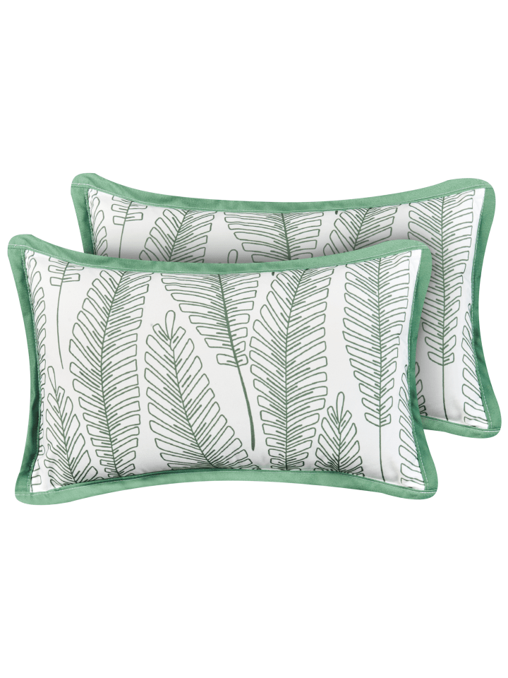 Beliani 2er-Set Gartenkissen MEADOW in Grün/Weiß günstig kaufen onesize