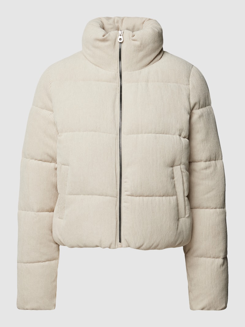 Cordjacke mit Stehkragen Modell 'NEWDOLLY' in beige