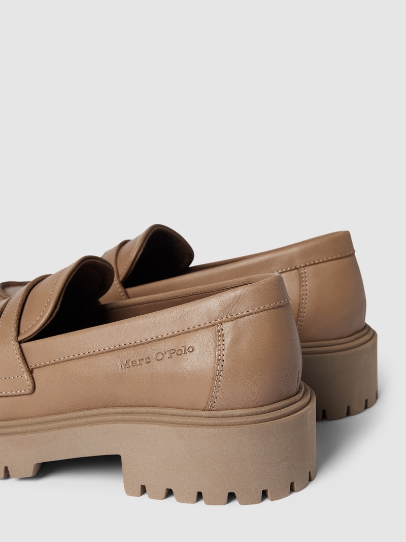 Penny-Loafer aus Leder Modell 'PIA' in taupe