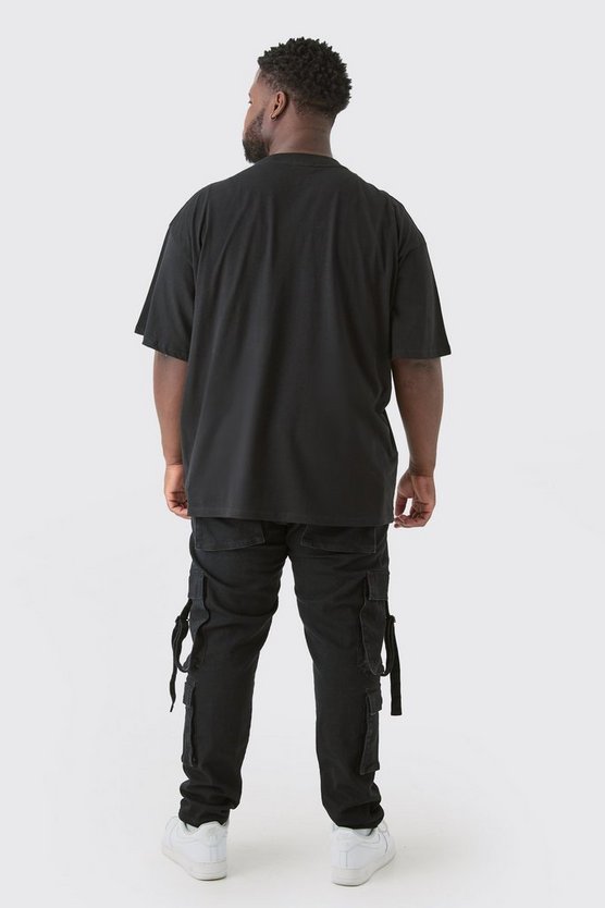 Plus Oversize T-Shirt mit Dobermann Print