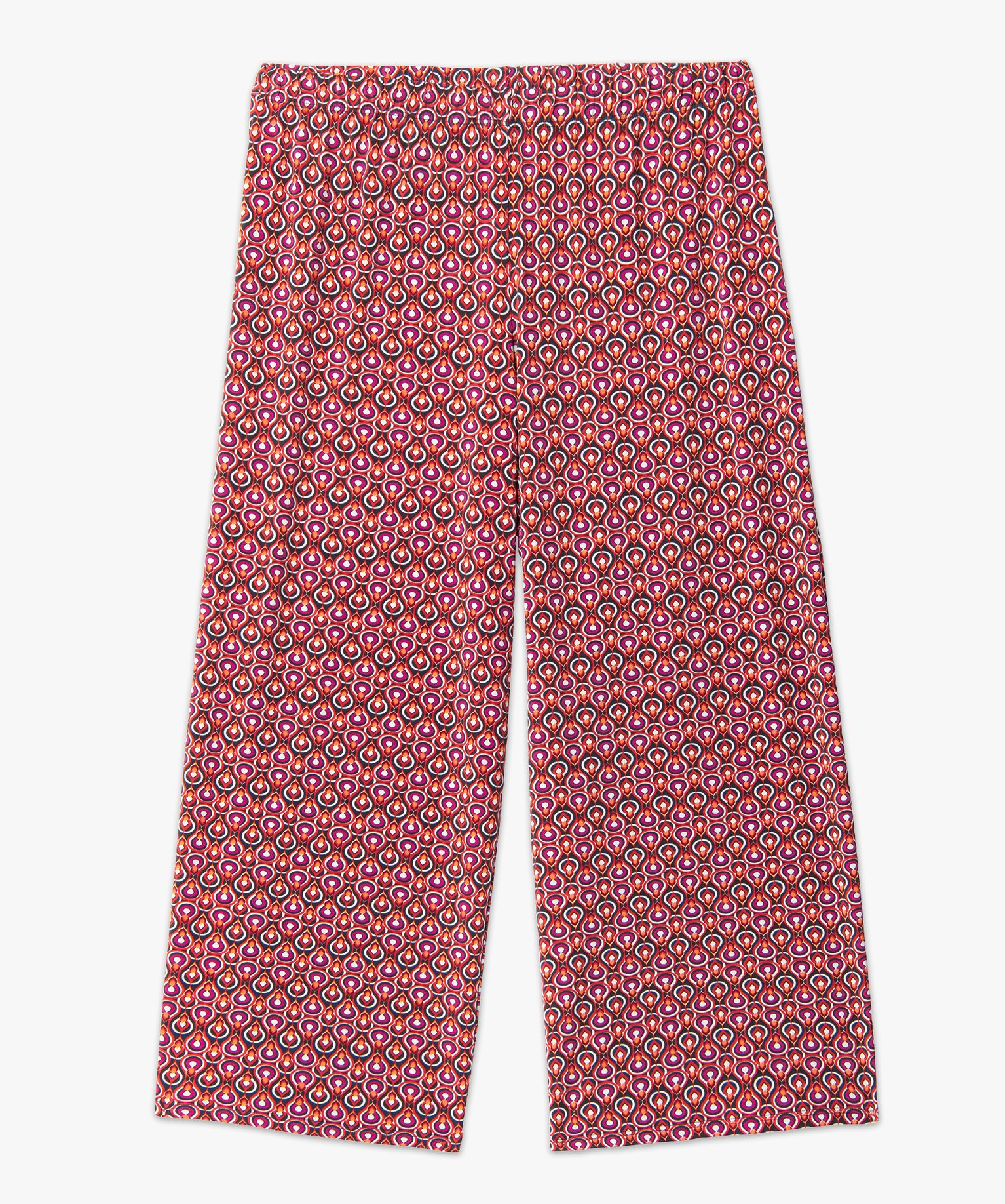 Pantalon femme grande taille ample à motifs graphiques imprime | GEMO