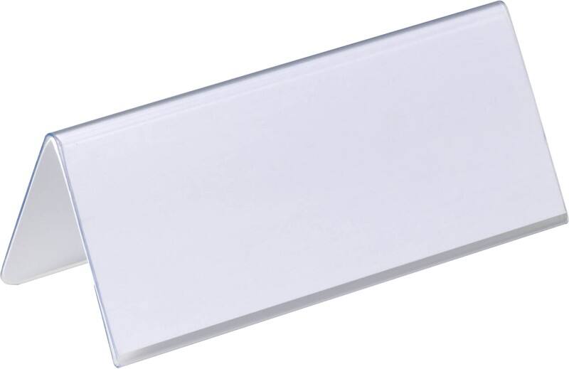 DURABLE Tischnamensschild 6,1 x 15 x 12,2 cm PVC (Polyvinylchlorid) Transparent 25 Stück