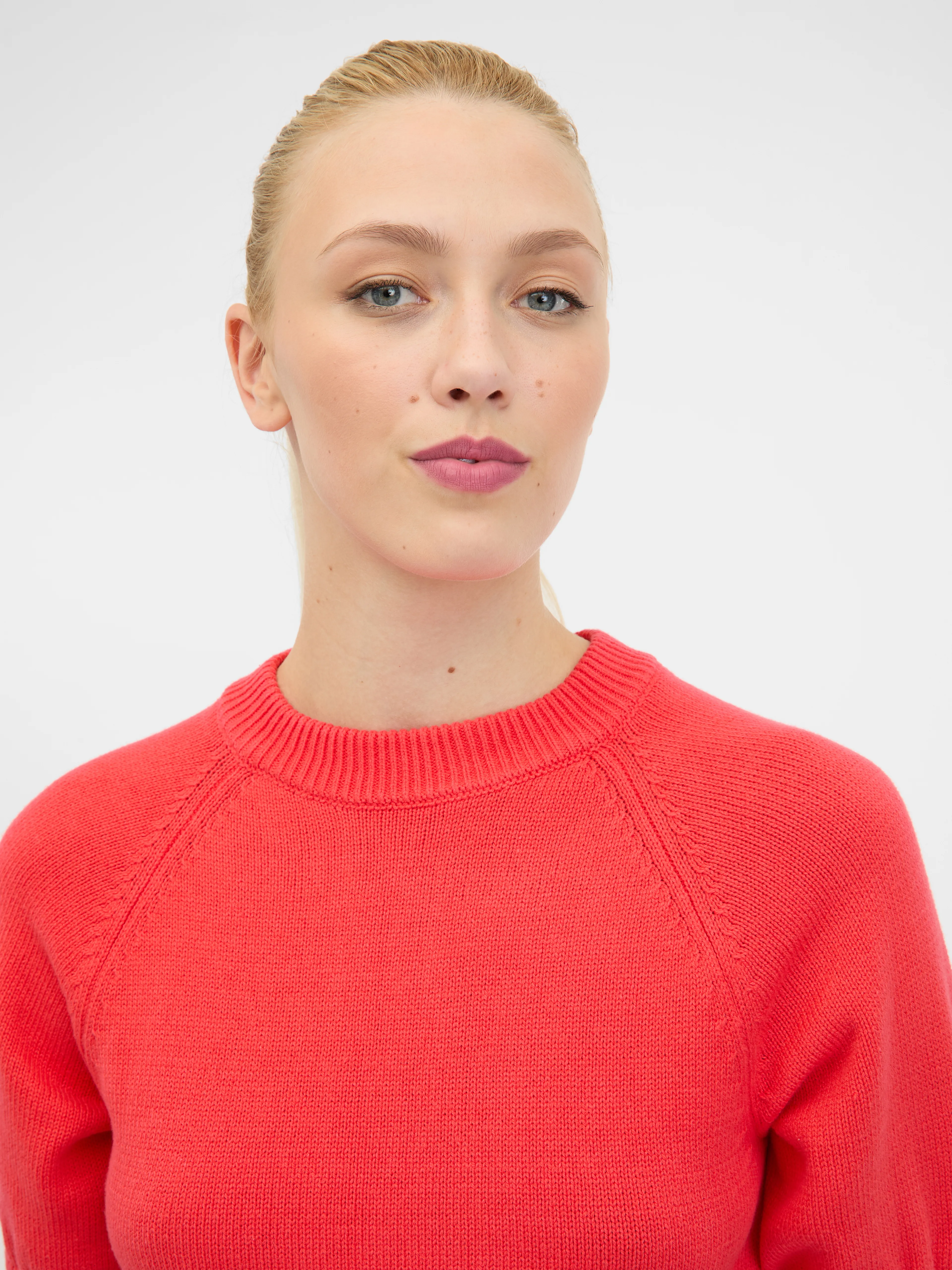 Roter Damen-Kurzarmpullover ORSAY