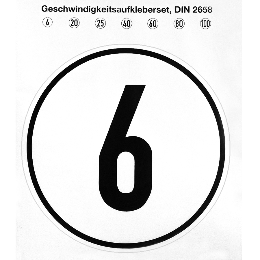 Geschwindigkeitsaufkleber, Set mit 7 Stück  - ATU