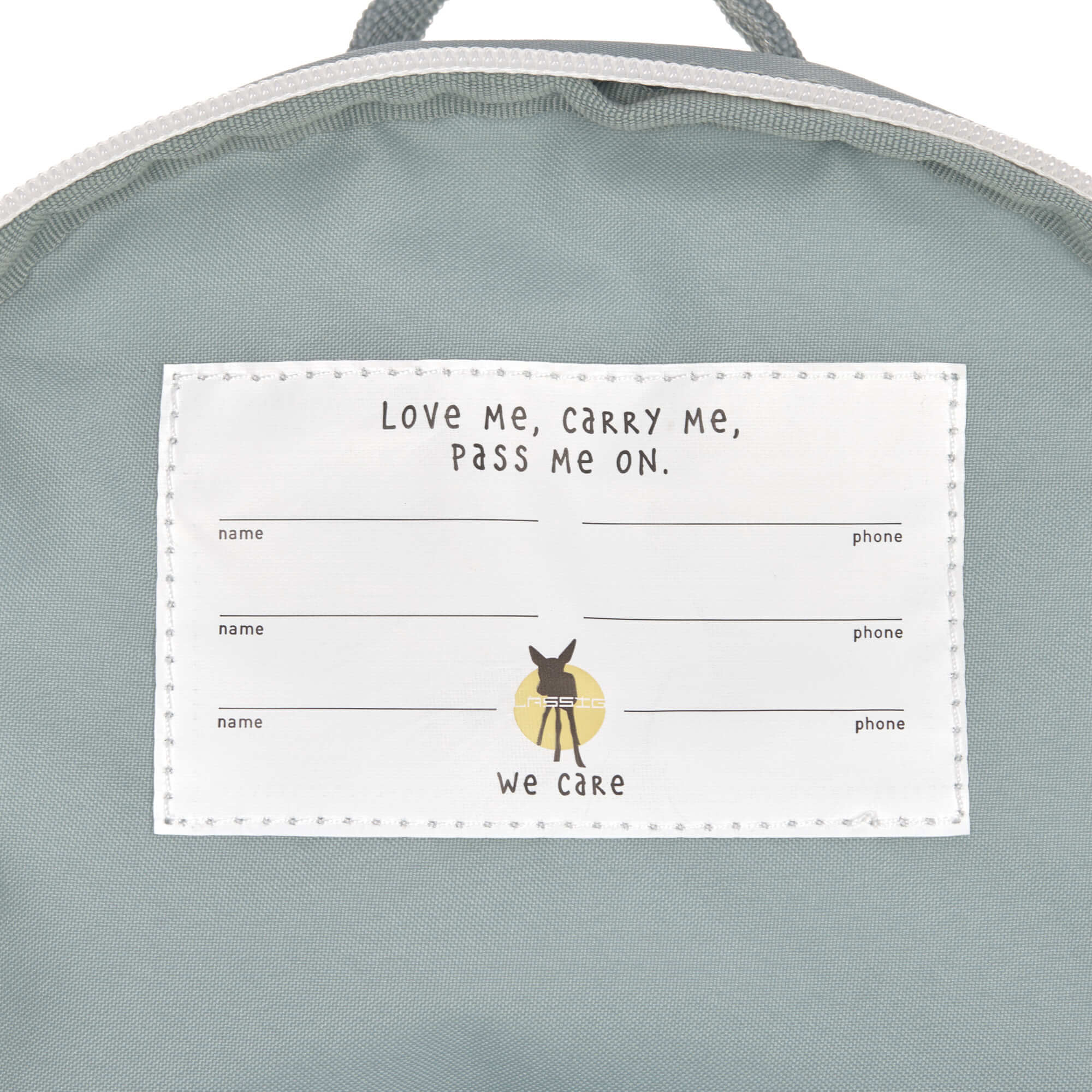 Kindergartenrucksack Tiny - Dinosaurier, Grau